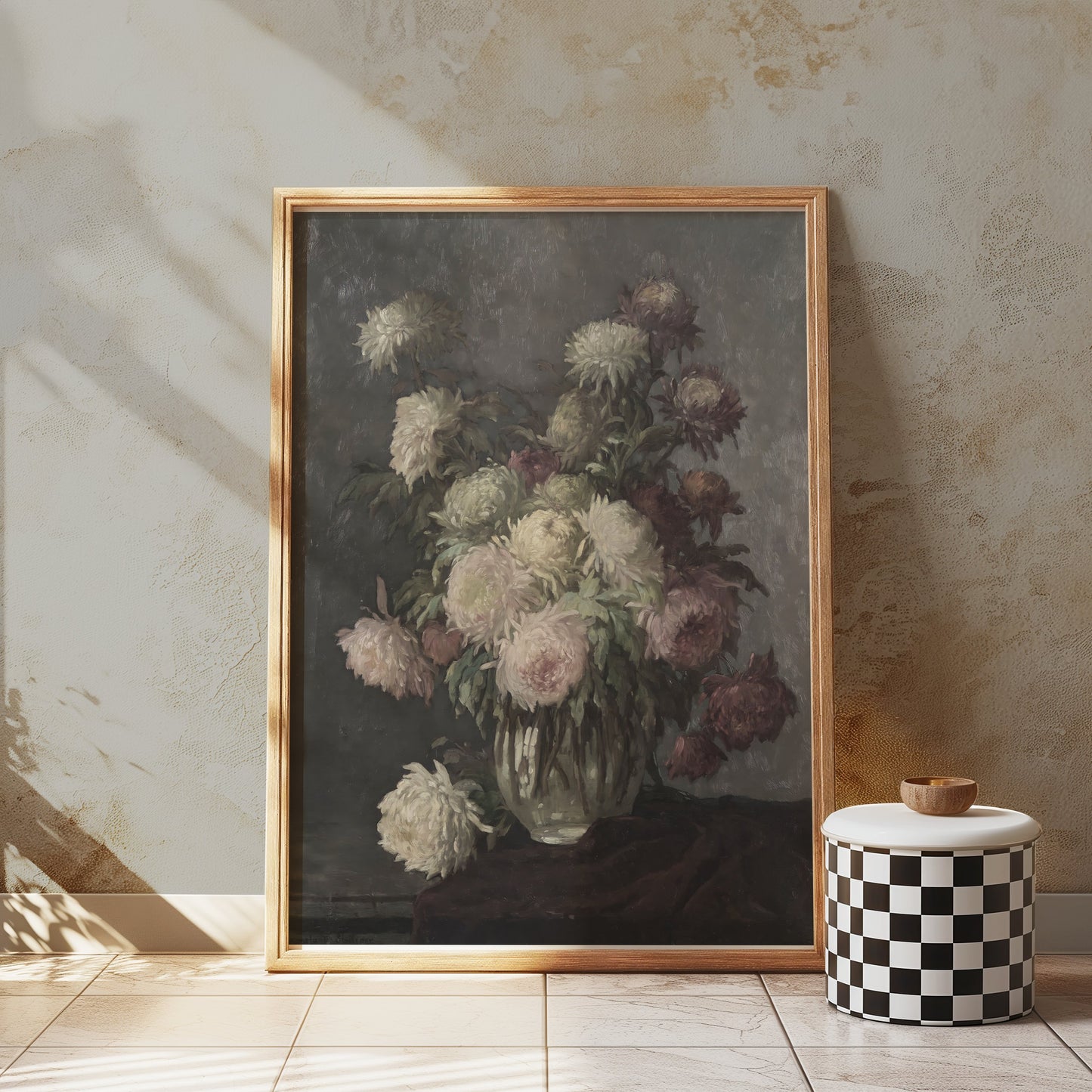 Premium Poster of Exquisite Bouquet of Chrysanthemums Art Flower Posters