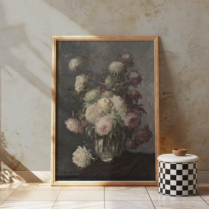 Premium Poster of Exquisite Bouquet of Chrysanthemums Art Flower Posters
