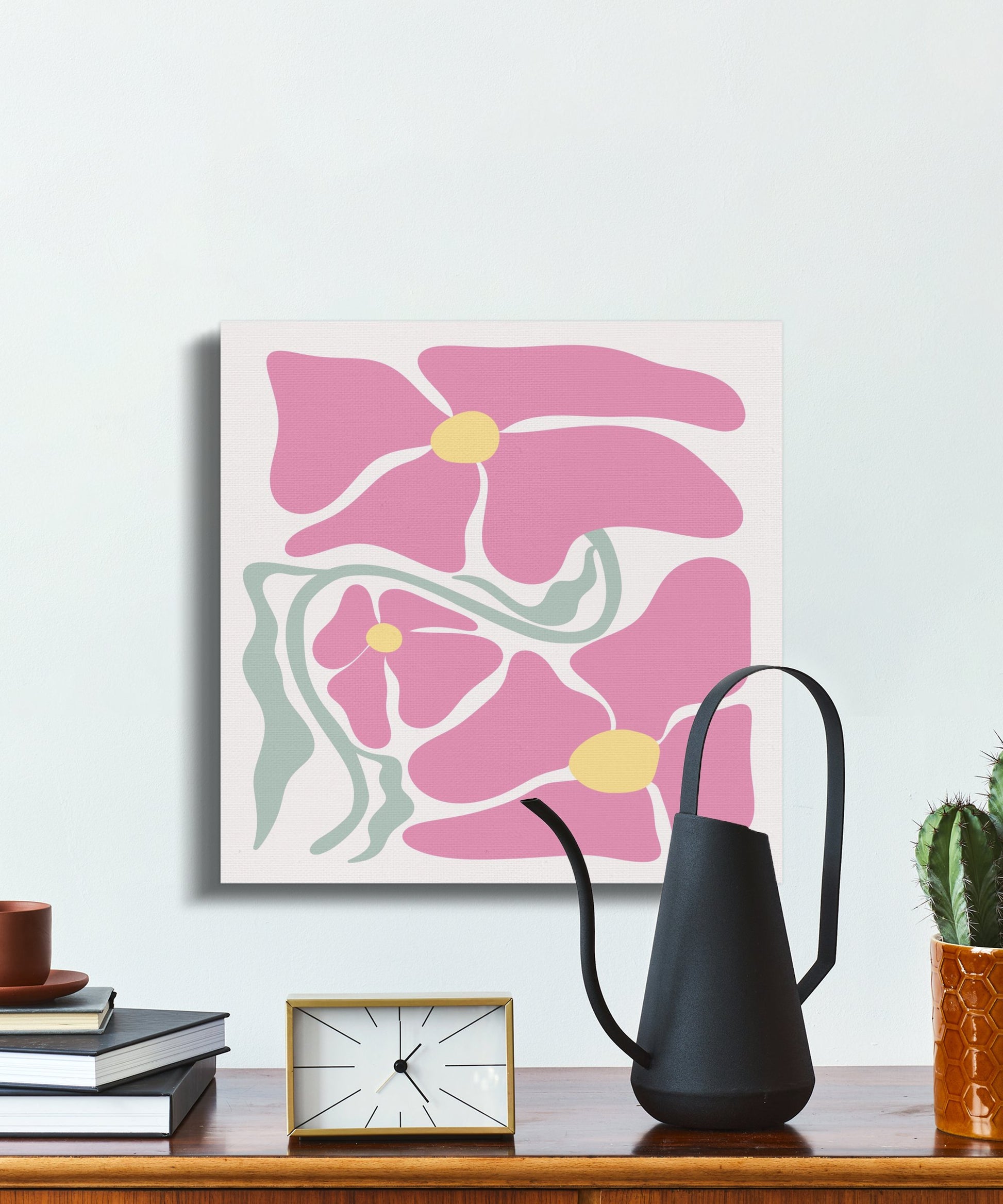 Premium Poster of Exquisite Floral Wall Art Pink Petal Canvas Wraps