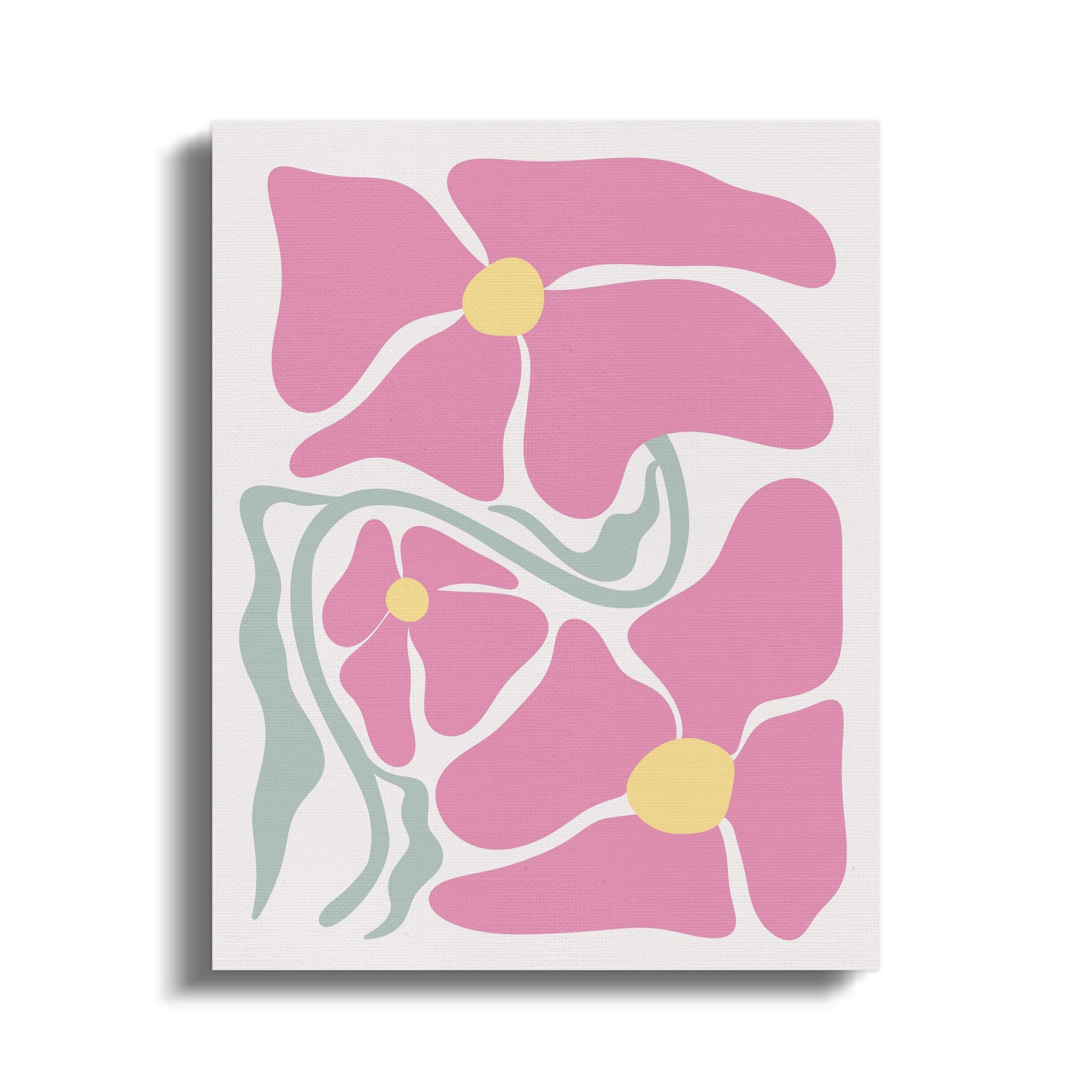 Premium Poster of Exquisite Floral Wall Art Pink Petal Canvas Wraps