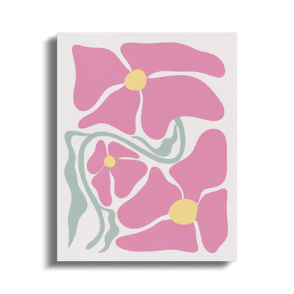 Premium Poster of Exquisite Floral Wall Art Pink Petal Canvas Wraps