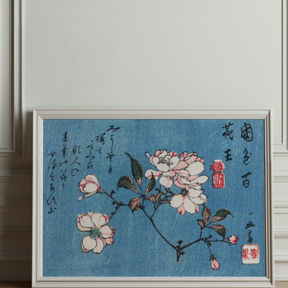 Premium Poster of Exquisite Flower Blossoms Art Print Japanese Style Posters