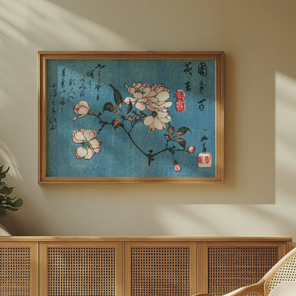 Premium Poster of Exquisite Flower Blossoms Art Print Japanese Style Posters