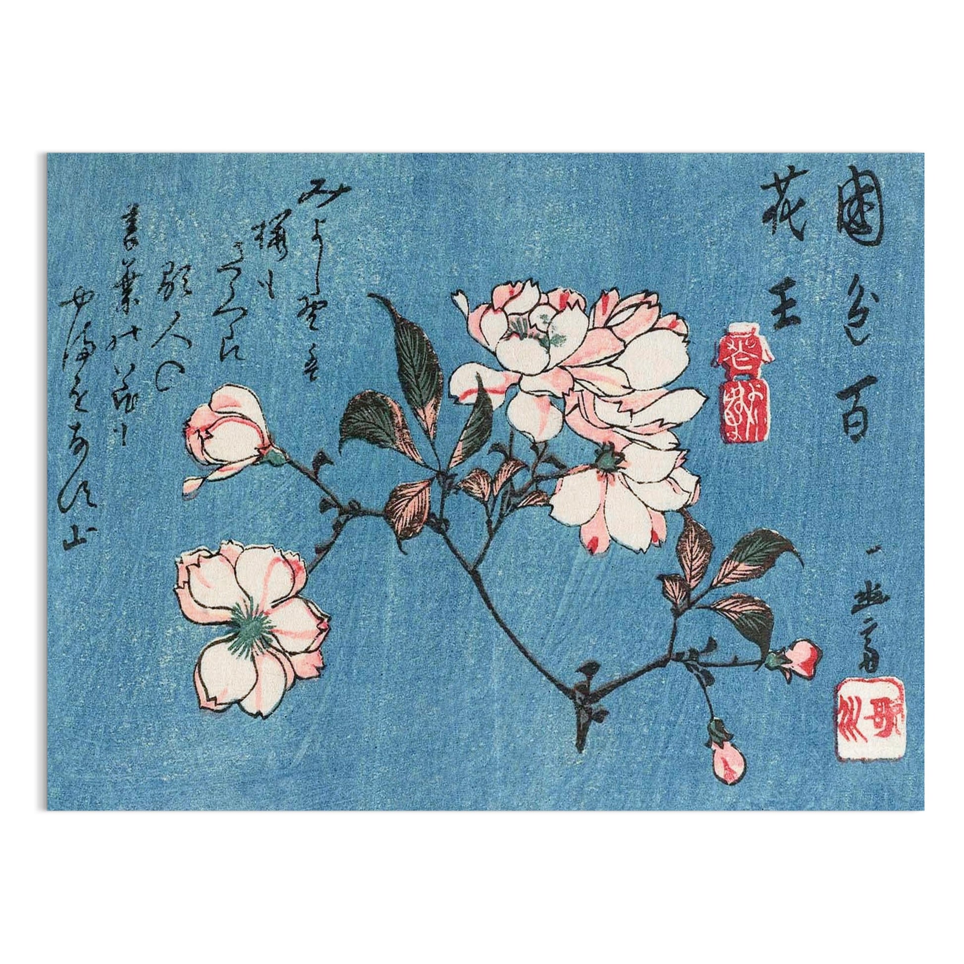 Premium Poster of Exquisite Flower Blossoms Art Print Japanese Style Posters