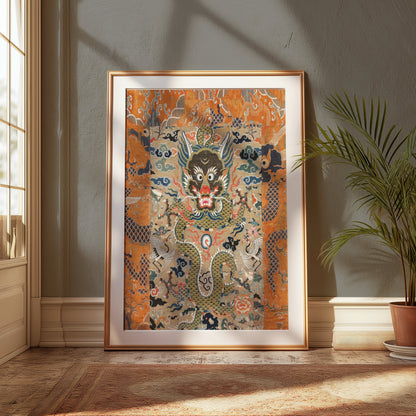 Premium Poster of Exquisite Japanese Dragon Themed Wall Art Posters