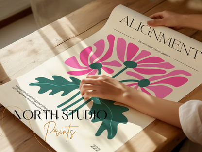 Premium Poster of Eye-Catching Flower Design Artwork with Motivational Posters