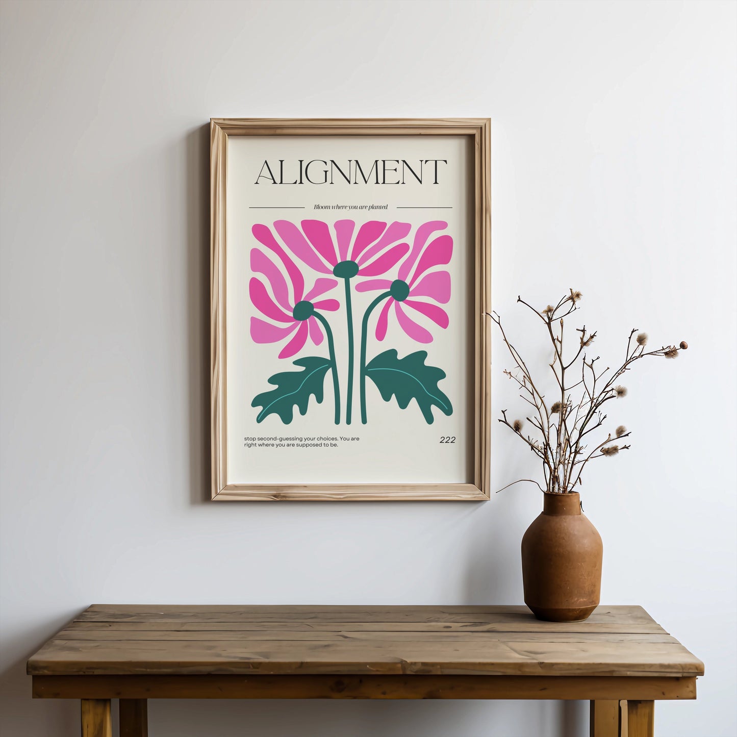 Premium Poster of Eye-Catching Flower Design Artwork with Motivational Posters