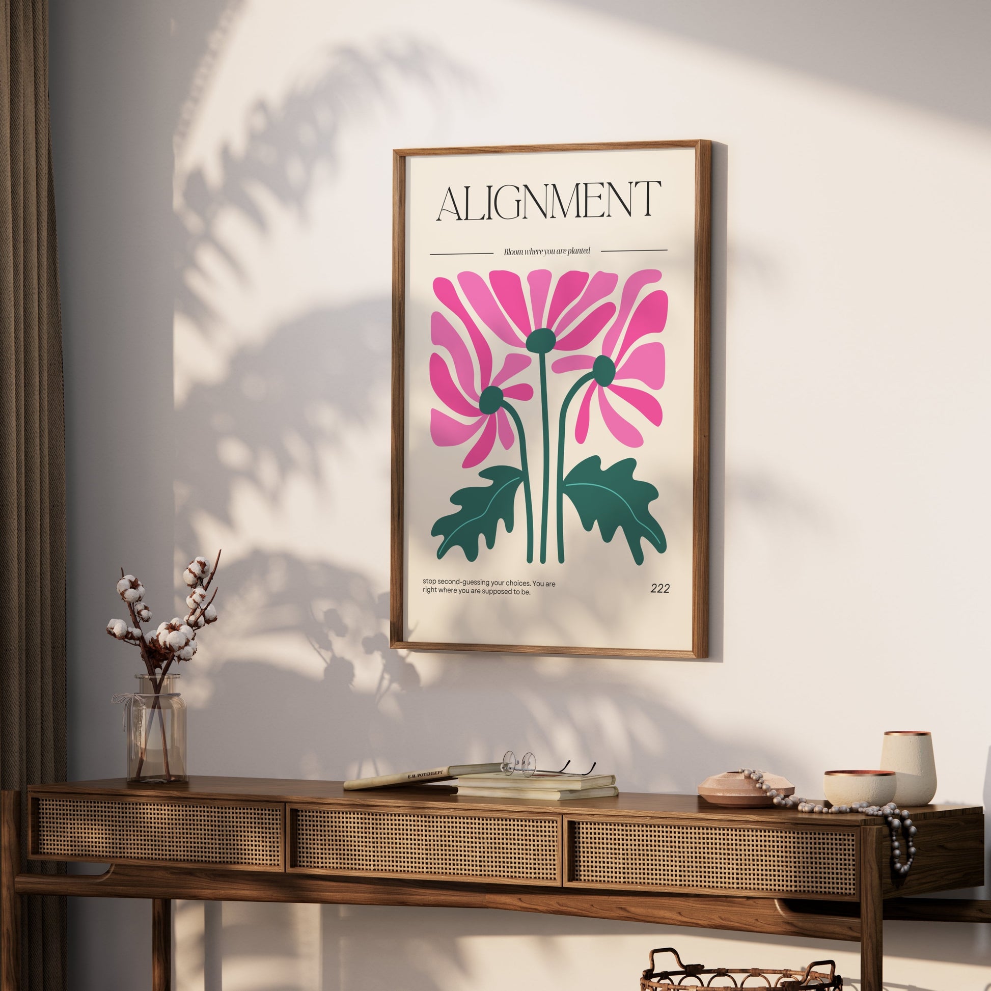 Premium Poster of Eye-Catching Flower Design Artwork with Motivational Posters