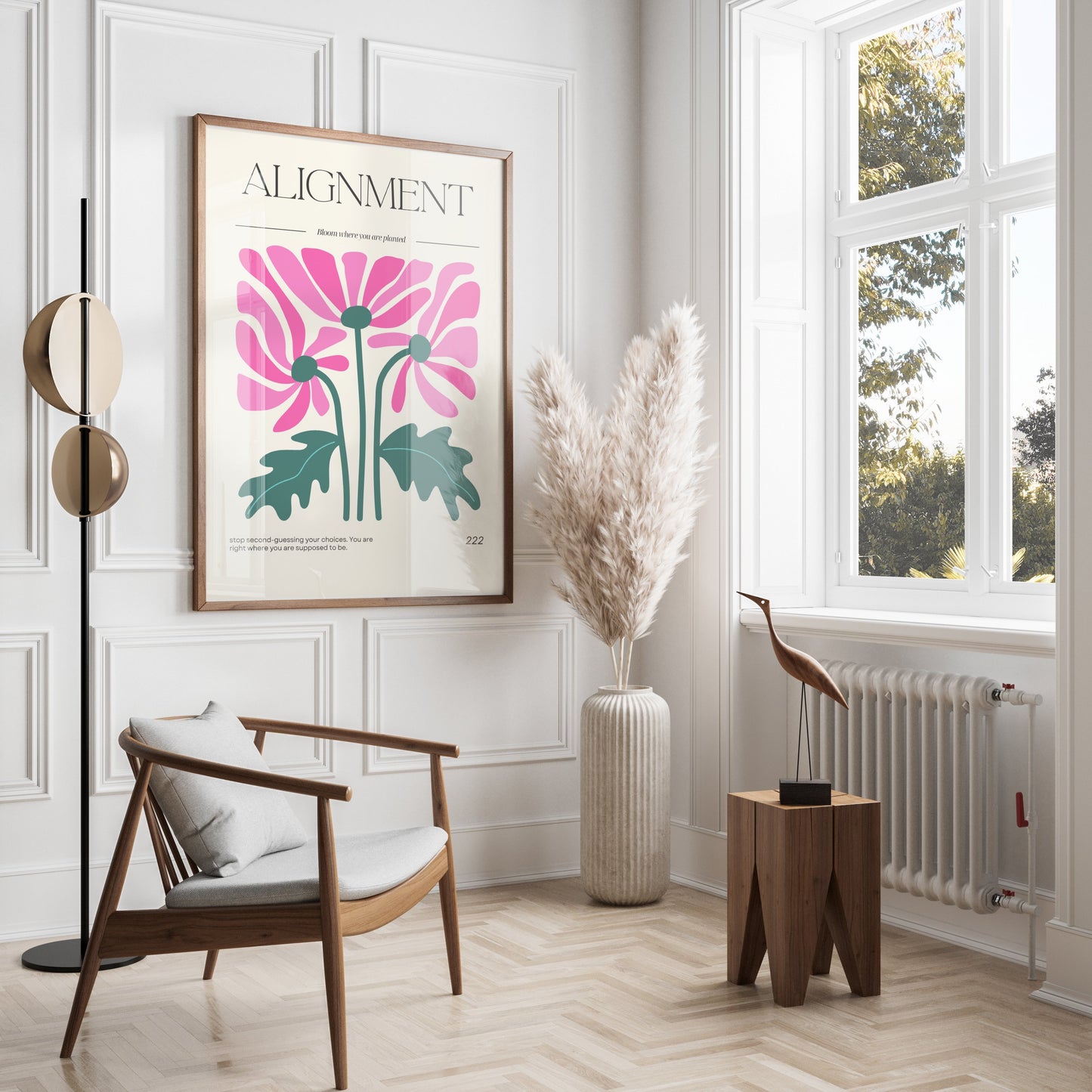 Premium Poster of Eye-Catching Flower Design Artwork with Motivational Posters