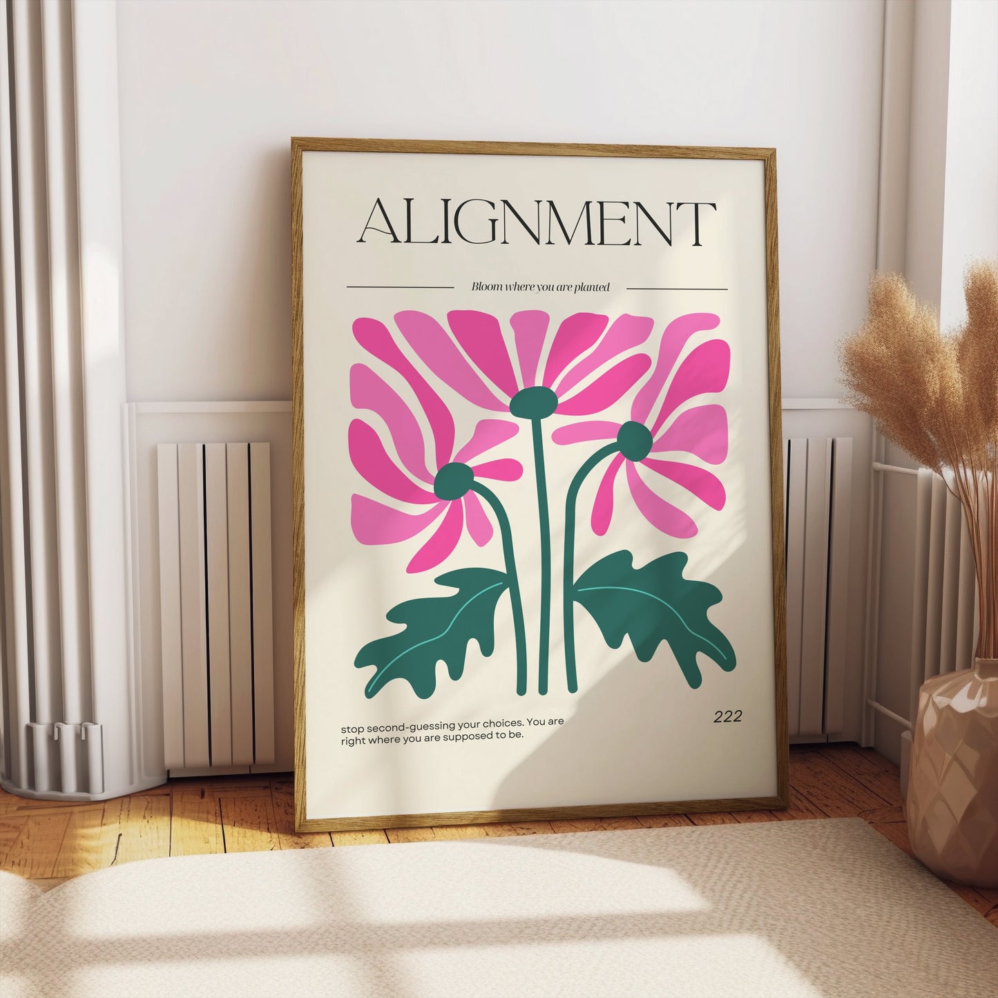 Premium Poster of Eye-Catching Flower Design Artwork with Motivational Posters