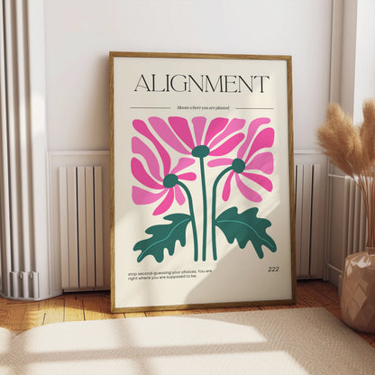 Premium Poster of Eye-Catching Flower Design Artwork with Motivational Posters