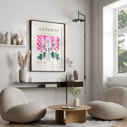 Premium Poster of Eye-Catching Flower Design Artwork with Motivational Posters