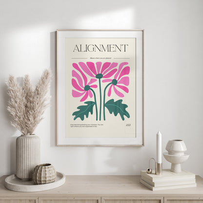 Premium Poster of Eye-Catching Flower Design Artwork with Motivational Posters