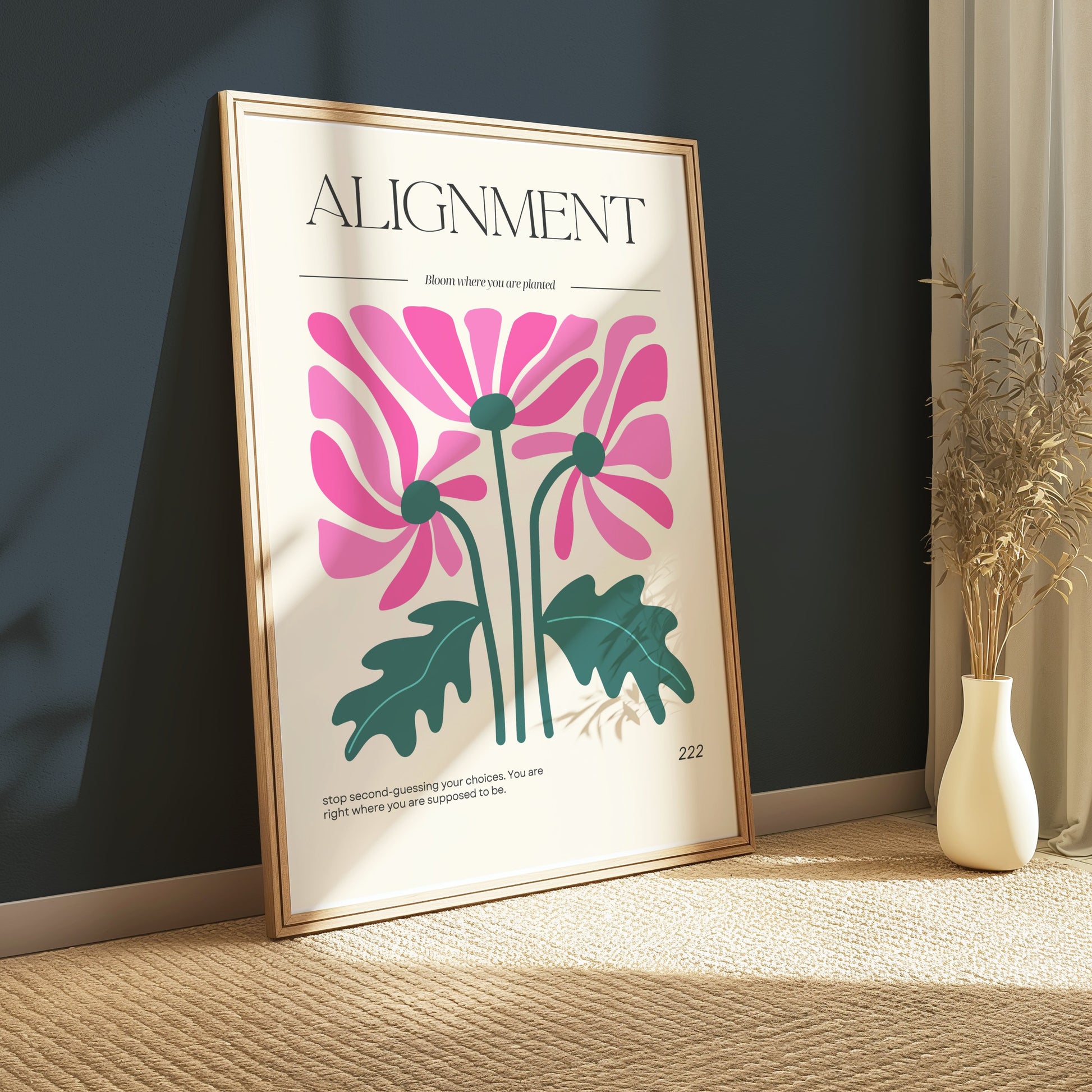 Premium Poster of Eye-Catching Flower Design Artwork with Motivational Posters