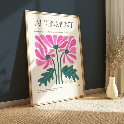 Premium Poster of Eye-Catching Flower Design Artwork with Motivational Posters
