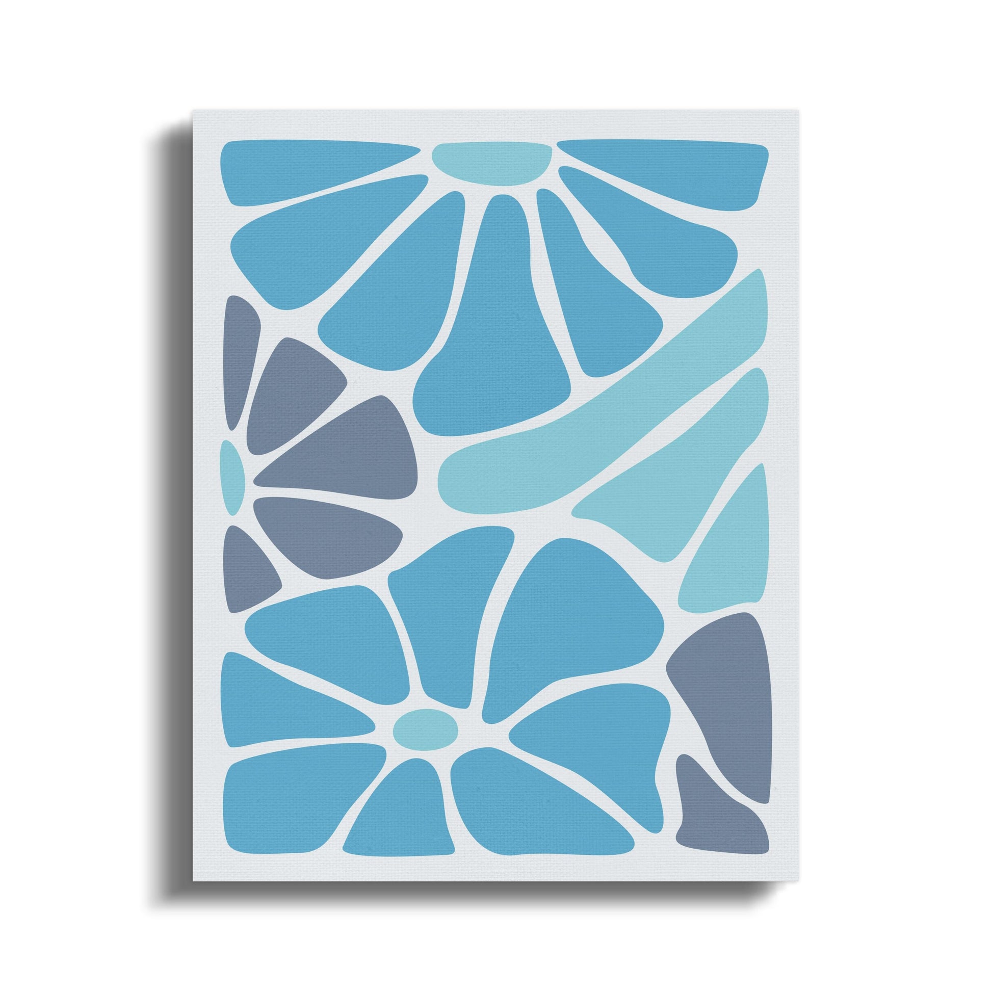 Premium Poster of Eye-catching Blue Floral Wall Art Canvas Wraps