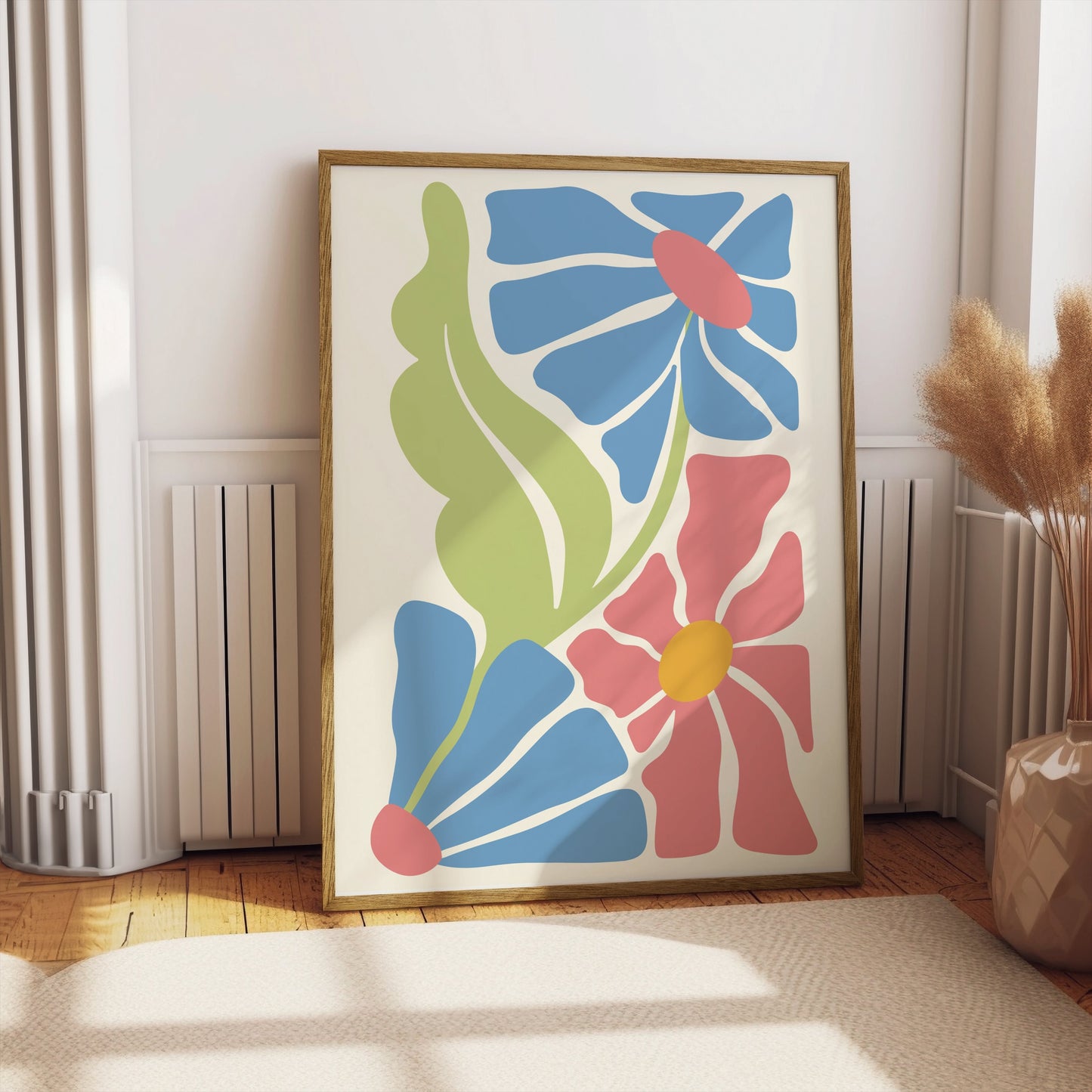 Premium Poster of Floral Art Print Decorative Flower Design Posters