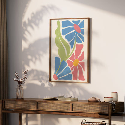 Premium Poster of Floral Art Print Decorative Flower Design Posters