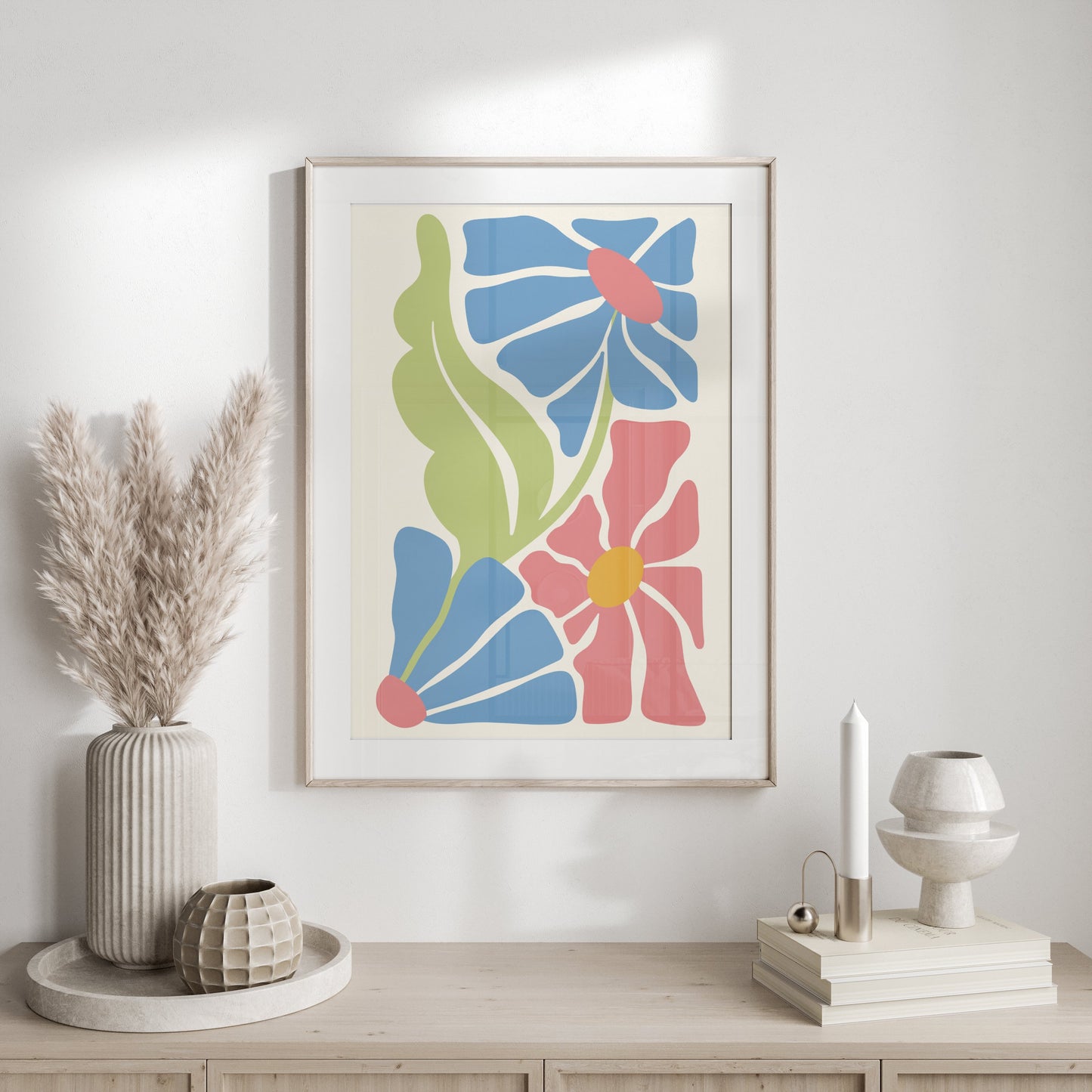 Premium Poster of Floral Art Print Decorative Flower Design Posters