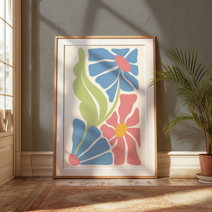 Premium Poster of Floral Art Print Decorative Flower Design Posters