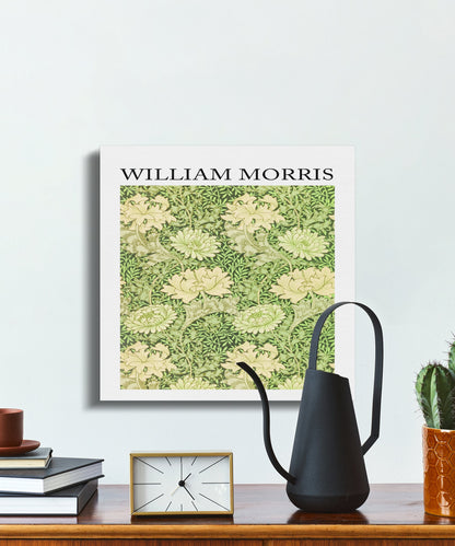 Premium Poster of Floral Green and Beige William Morris Canvas Wraps