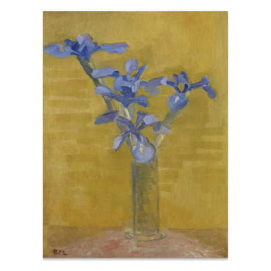 Premium Poster of Floral Still Life Blue Flowers in Vase Art Posters