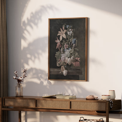 Premium Poster of Floral Still Life Bouquet in Vase Art Print Posters