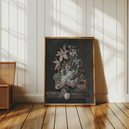 Premium Poster of Floral Still Life Bouquet in Vase Art Print Posters