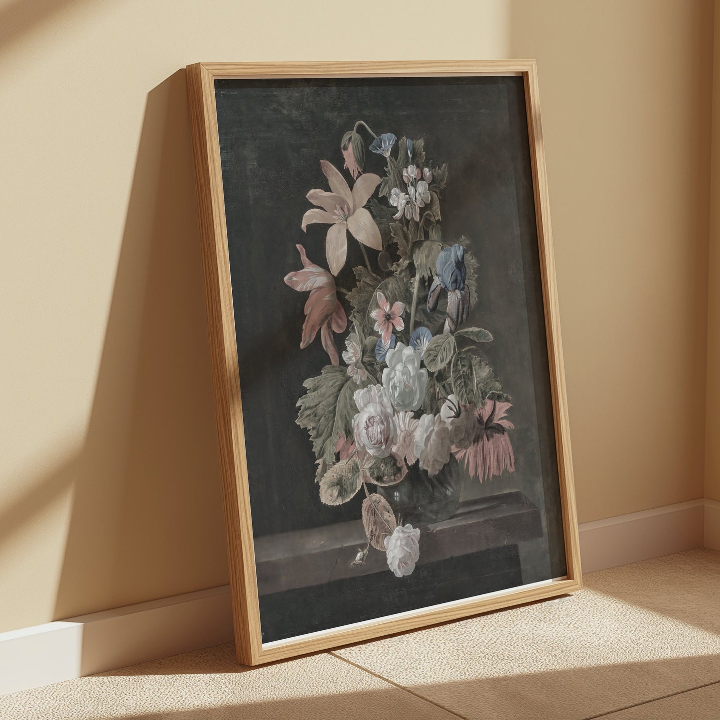 Premium Poster of Floral Still Life Bouquet in Vase Art Print Posters
