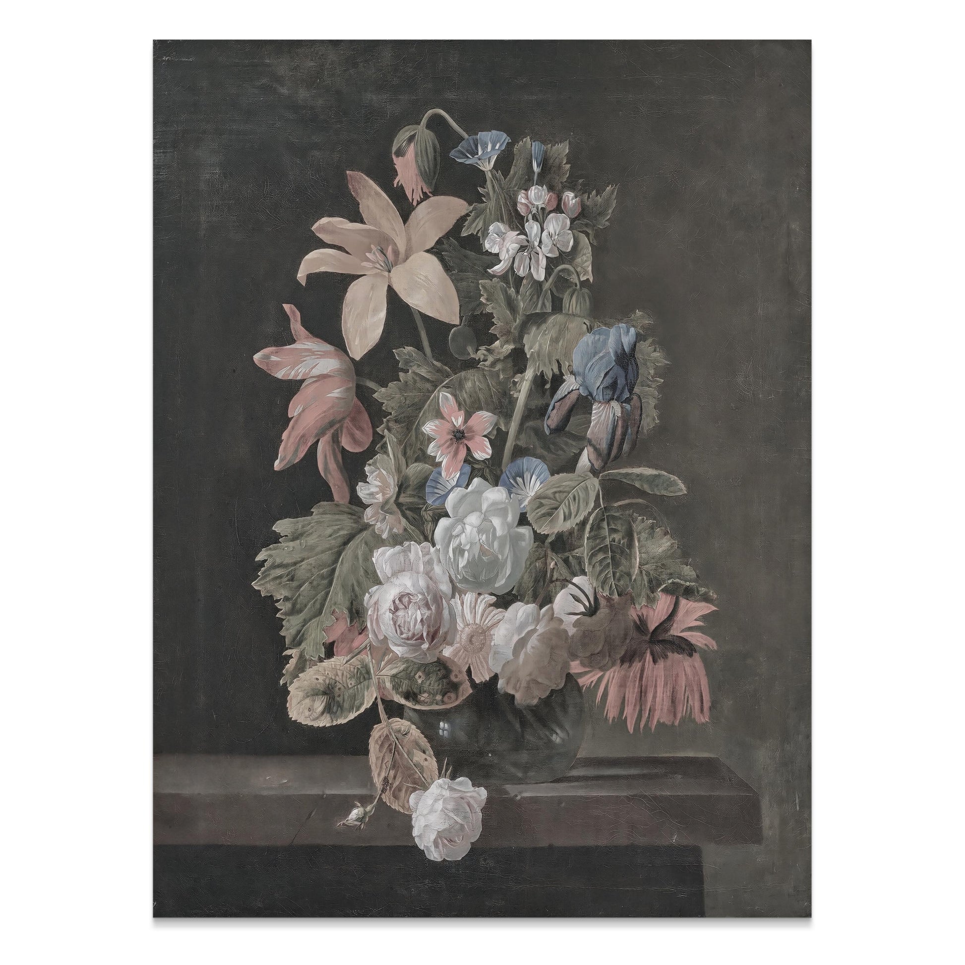 Premium Poster of Floral Still Life Bouquet in Vase Art Print Posters