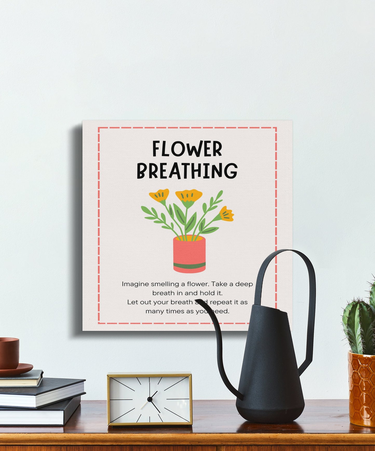 Premium Poster of Flower Breathing Nursery Wall Art Canvas Wraps