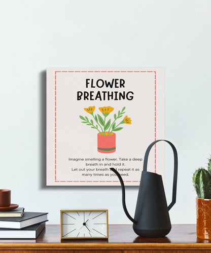 Premium Poster of Flower Breathing Nursery Wall Art Canvas Wraps