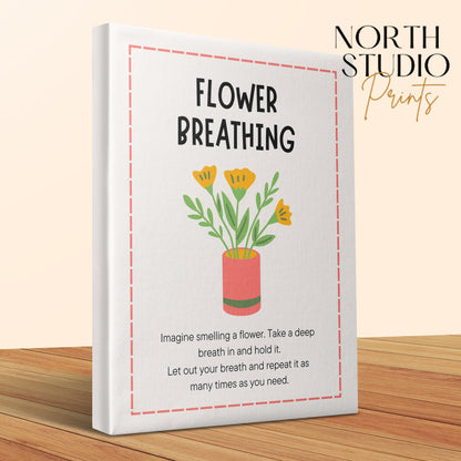 Premium Poster of Flower Breathing Nursery Wall Art Canvas Wraps