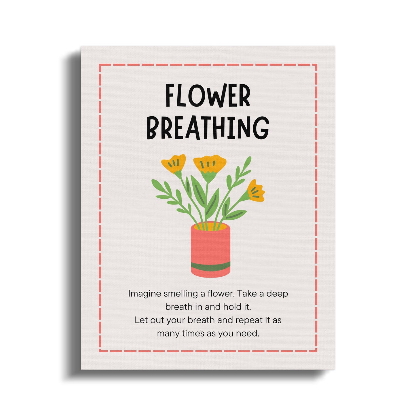 Premium Poster of Flower Breathing Nursery Wall Art Canvas Wraps