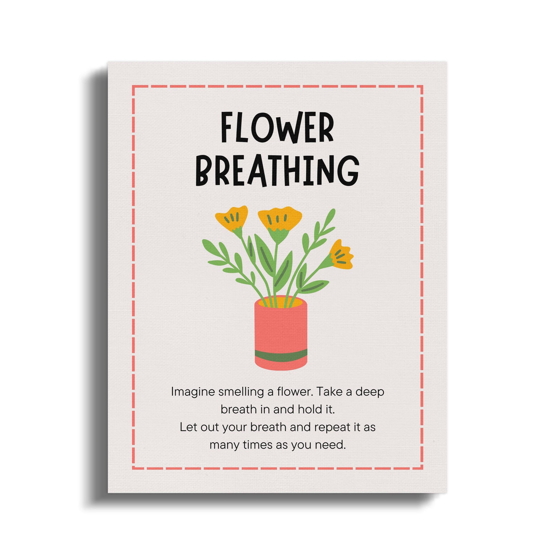 Premium Poster of Flower Breathing Nursery Wall Art Canvas Wraps