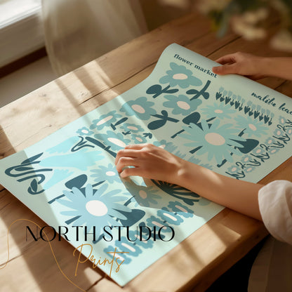 Premium Poster of Flower Market Malibu Beach Floral Art Posters