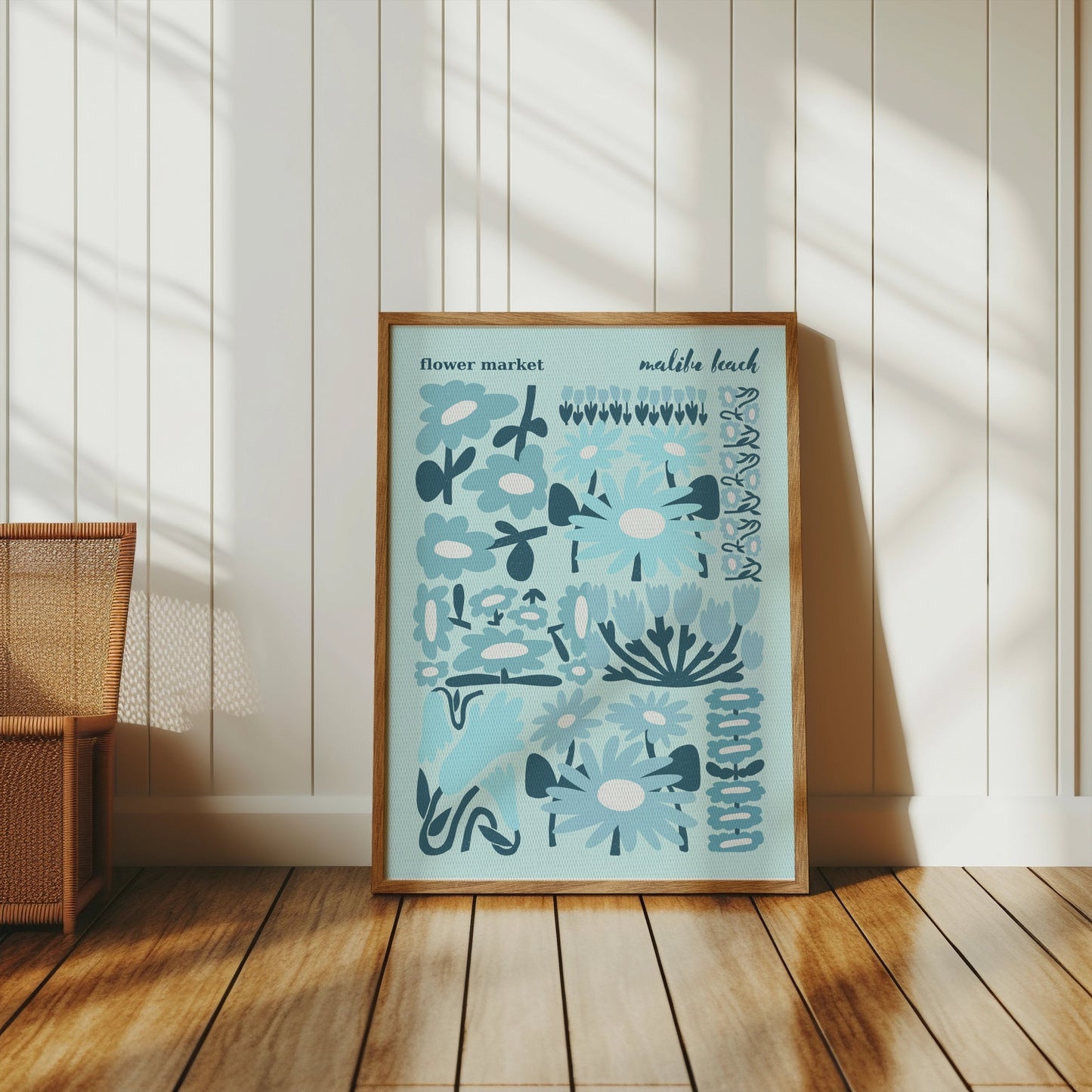 Premium Poster of Flower Market Malibu Beach Floral Art Posters