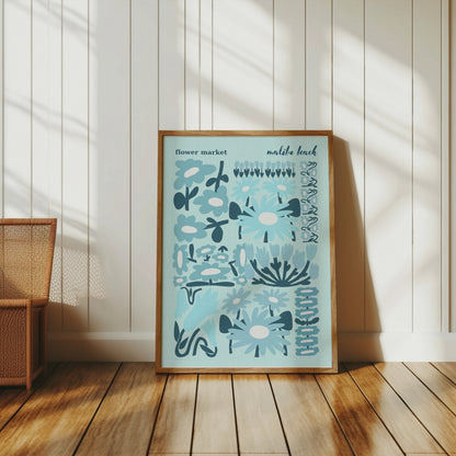 Premium Poster of Flower Market Malibu Beach Floral Art Posters