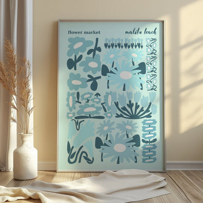 Premium Poster of Flower Market Malibu Beach Floral Art Posters