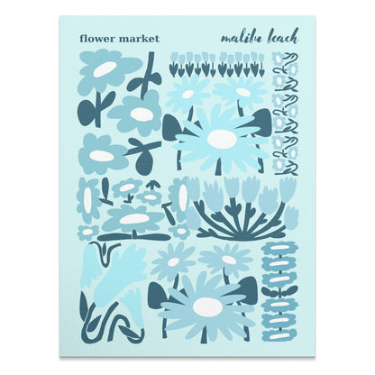Premium Poster of Flower Market Malibu Beach Floral Art Posters