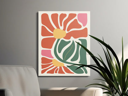 Premium Poster of Flower Petals Abstract Floral Wall Art Canvas Wraps