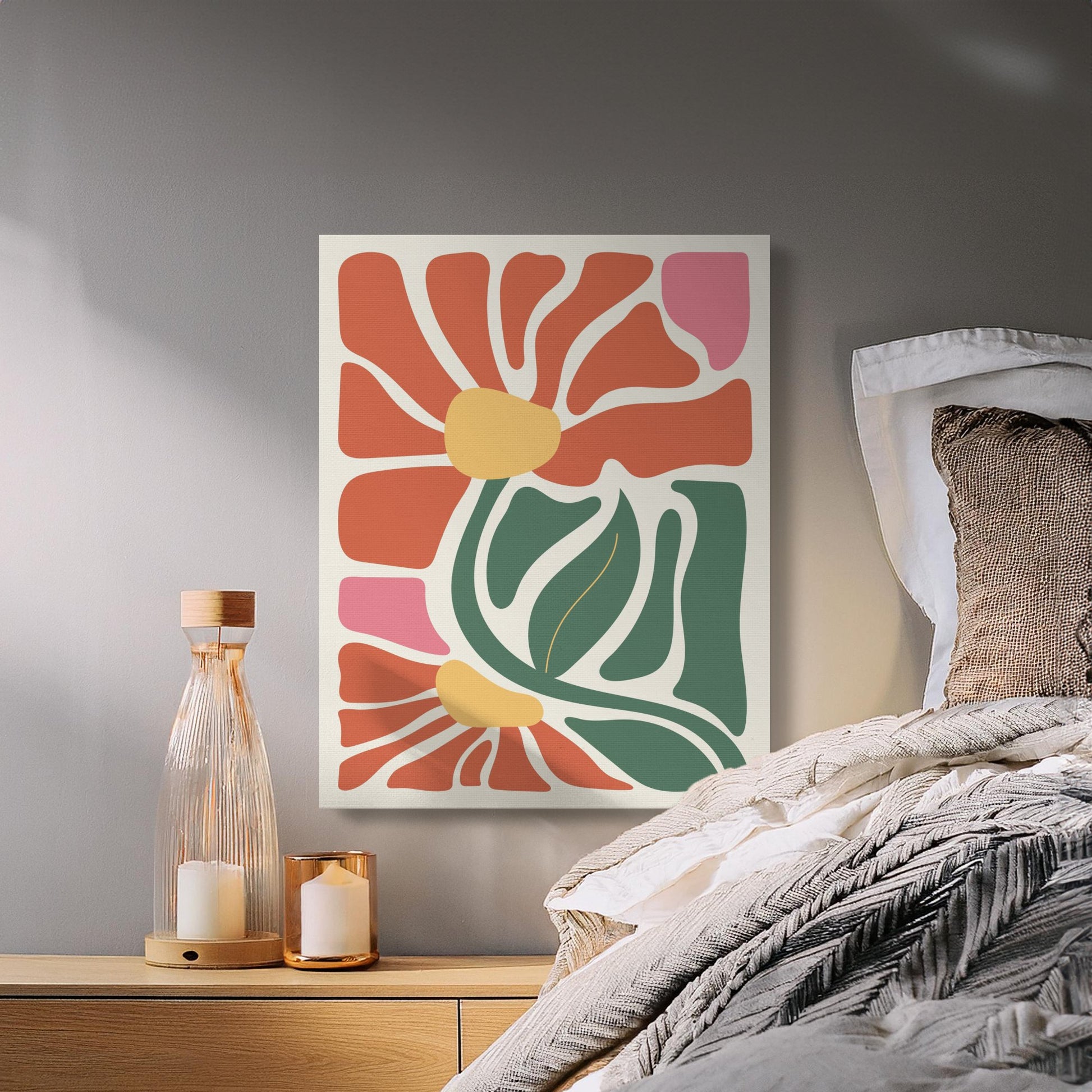 Premium Poster of Flower Petals Abstract Floral Wall Art Canvas Wraps