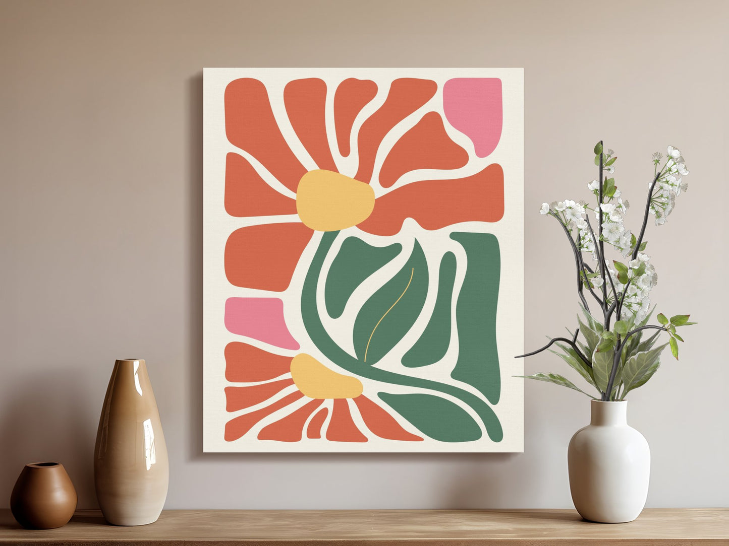 Premium Poster of Flower Petals Abstract Floral Wall Art Canvas Wraps