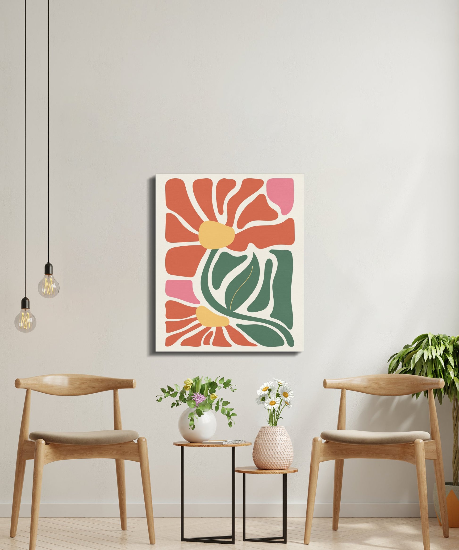 Premium Poster of Flower Petals Abstract Floral Wall Art Canvas Wraps