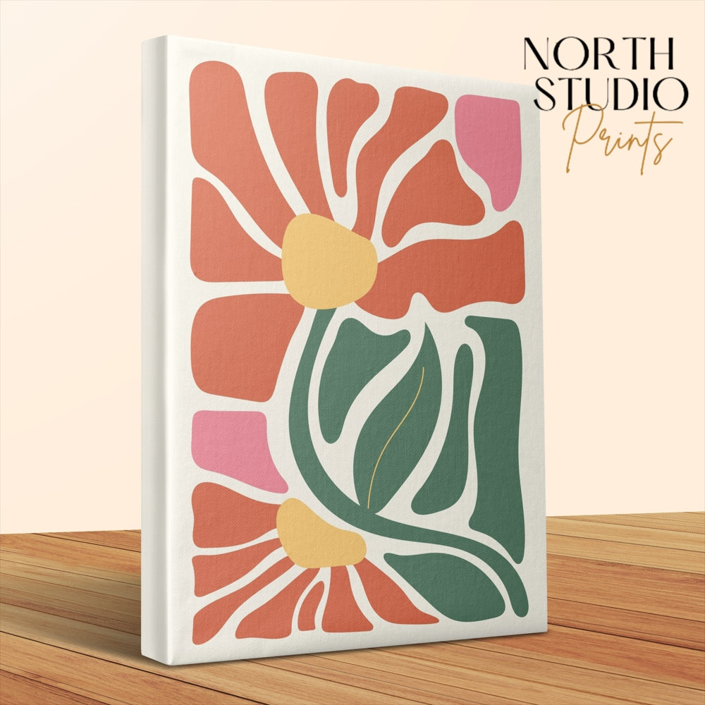 Premium Poster of Flower Petals Abstract Floral Wall Art Canvas Wraps