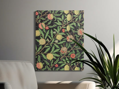 Premium Poster of Fruit and Floral William Morris Art on Canvas Wraps