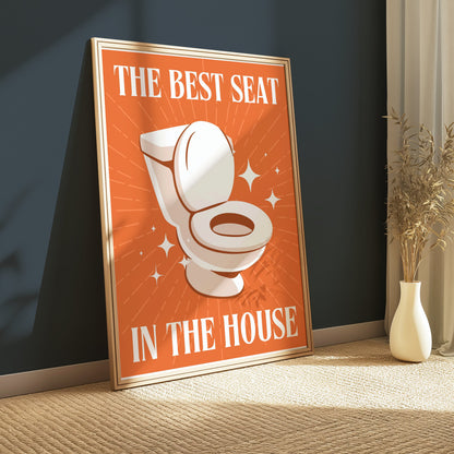 Premium Poster of Funny Bathroom Decor The Best Seat in The House Posters