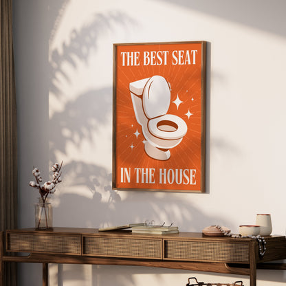 Premium Poster of Funny Bathroom Decor The Best Seat in The House Posters