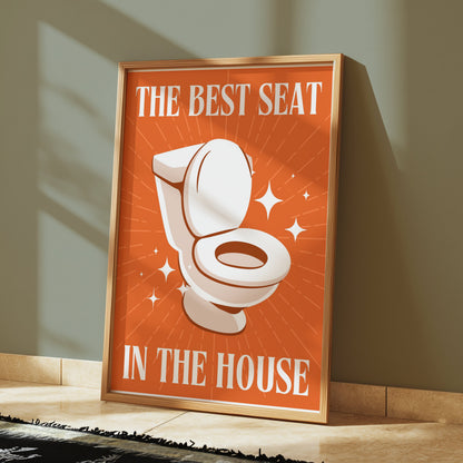 Premium Poster of Funny Bathroom Decor The Best Seat in The House Posters