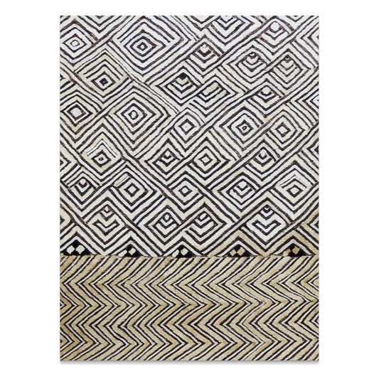 Premium Poster of Geometric Pattern Black and White Abstract Art Posters